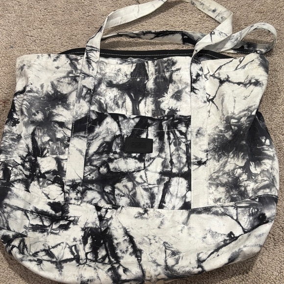 PINK Victoria's Secret Handbags - PINK Victoria's Secret Black and White Tie-Dye Tote